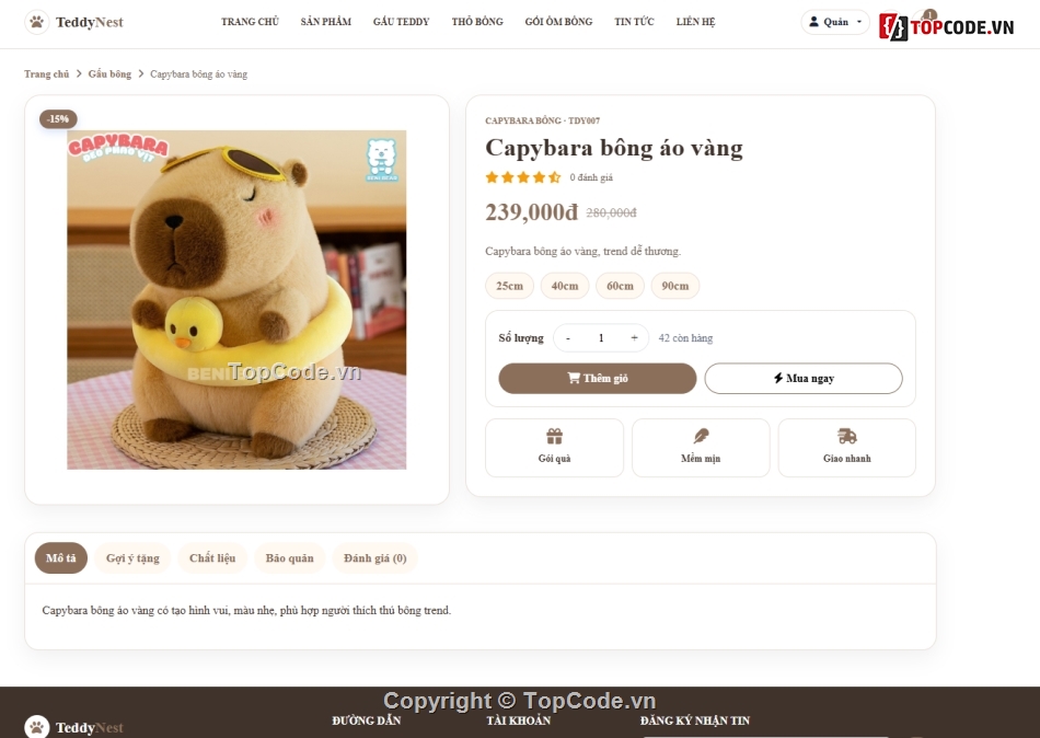 bán website,web bán gấu bông,bán web